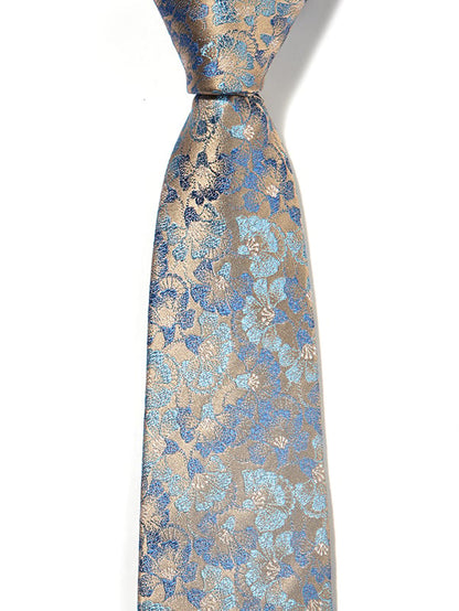 Torino All Over Dark Beige Silk Tie