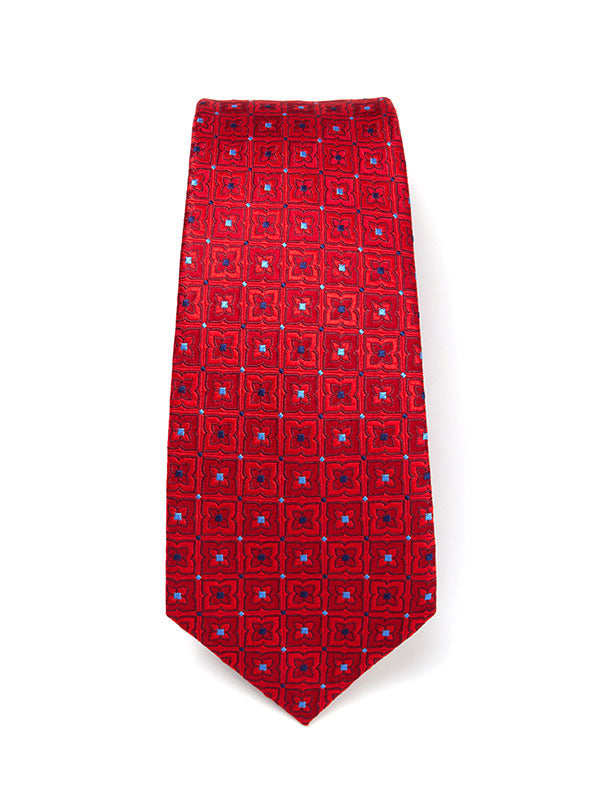 Torino All Over Dark Maroon Silk Tie