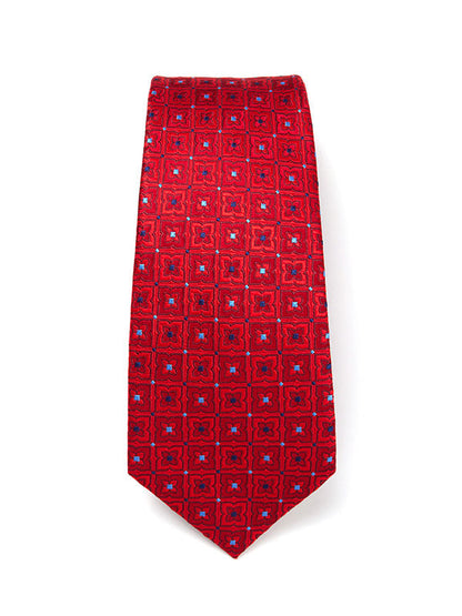 Torino All Over Dark Maroon Silk Tie