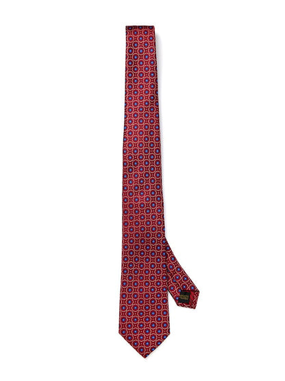 Torino All Over Dark Maroon Silk Tie
