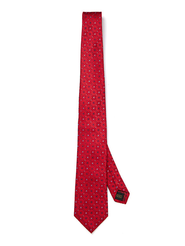 Torino All Over Dark Maroon Silk Tie