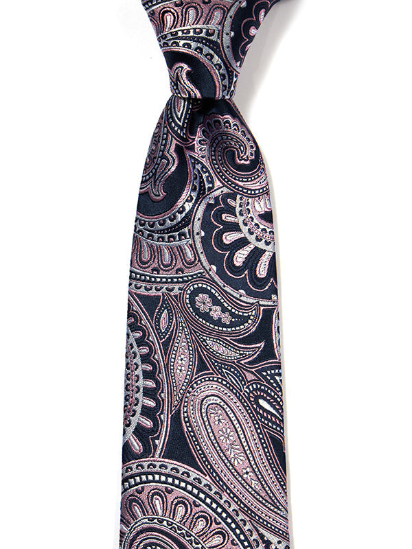Torino All Over Dark Pink Silk Tie