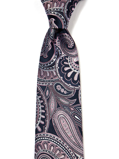 Torino All Over Dark Pink Silk Tie