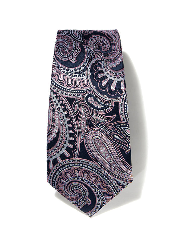 Torino All Over Dark Pink Silk Tie
