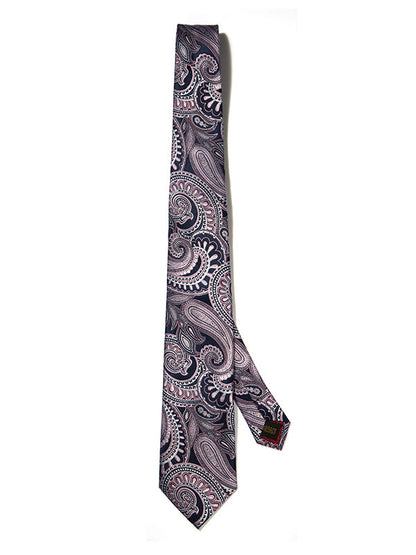 Torino All Over Dark Pink Silk Tie