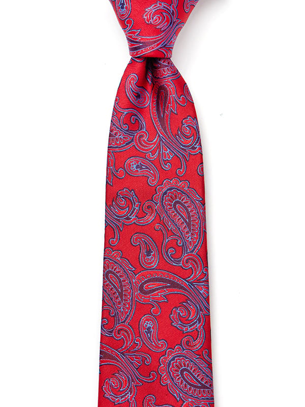 Torino All Over Dark Red Silk Tie