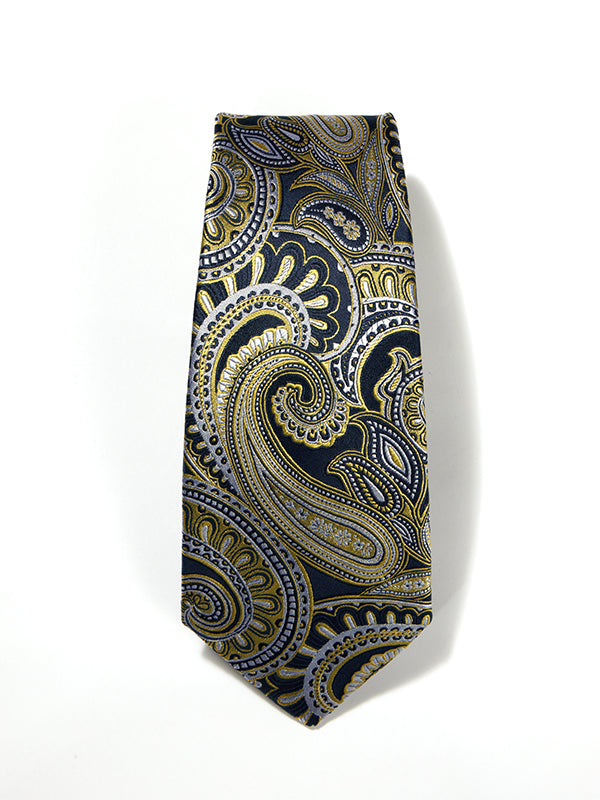 Torino All Over Medium Gold Silk Tie
