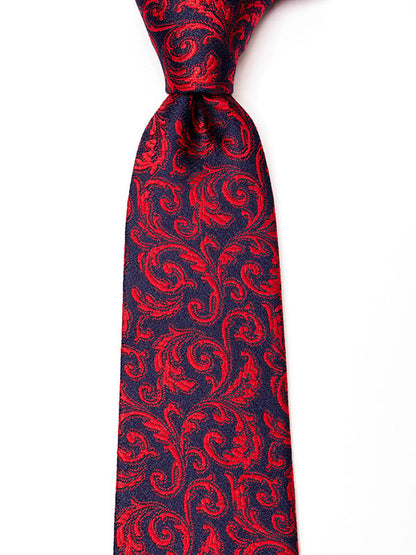 Torino All Over Medium Maroon Silk Tie