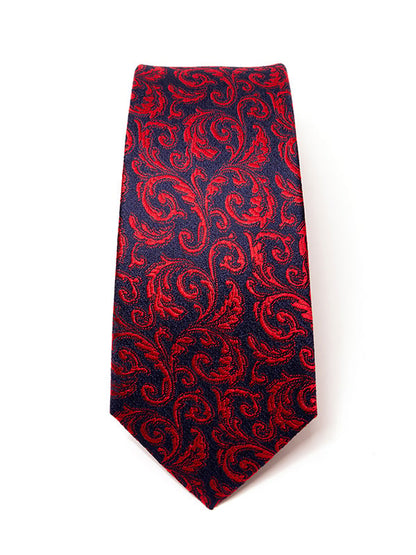 Torino All Over Medium Maroon Silk Tie