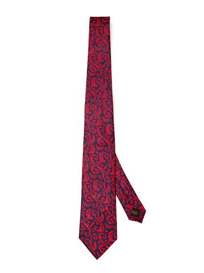 Torino All Over Medium Maroon Silk Tie