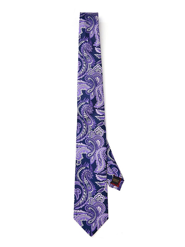Torino All Over Medium Purple Silk Tie