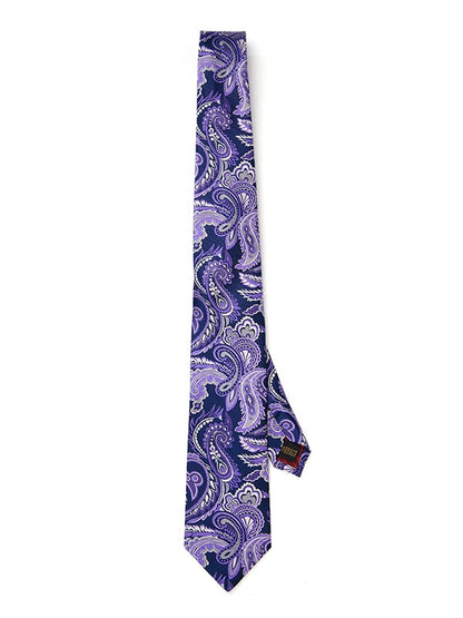 Torino All Over Medium Purple Silk Tie