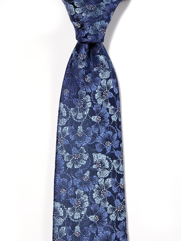 Torino All Over Navy Silk Tie