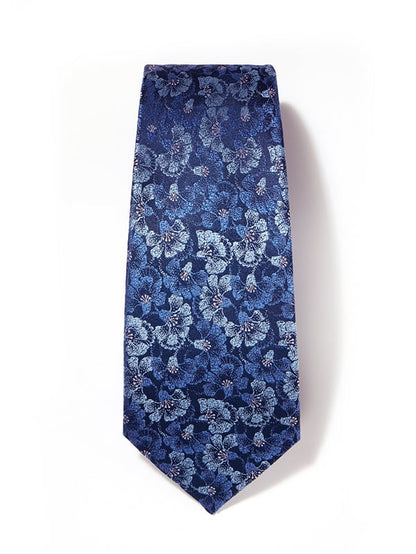 Torino All Over Navy Silk Tie