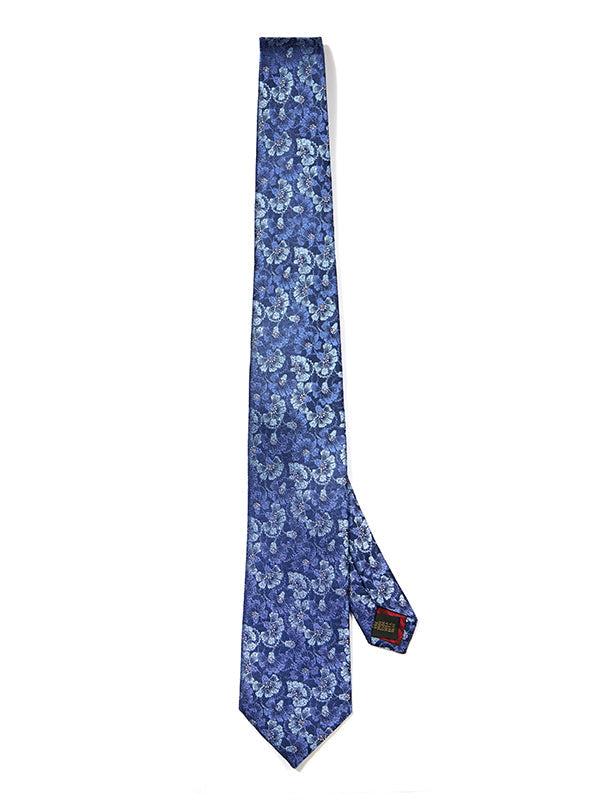 Torino All Over Navy Silk Tie