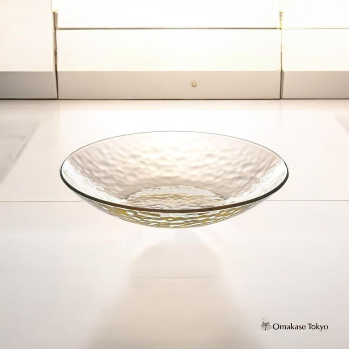 Toyo Sasaki Glass Gracieux Noodle Bowl Plate Amber