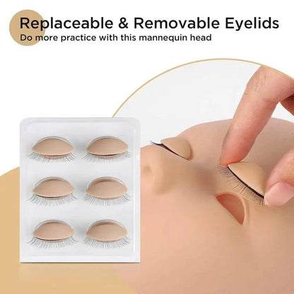 Training Mannequin Head (replacement eyelids)| Swaniya Lashes