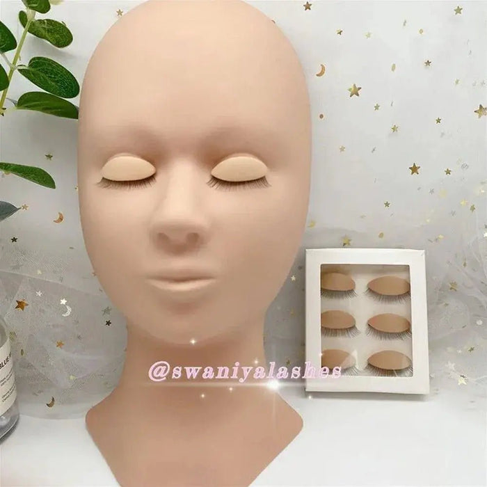 Training Mannequin Head (replacement eyelids)| Swaniya Lashes