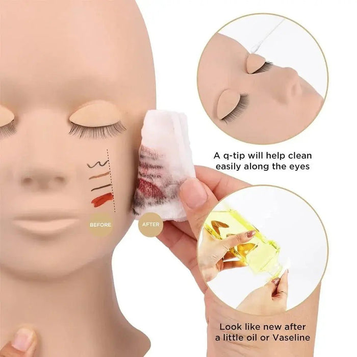 Training Mannequin Head (replacement eyelids)| Swaniya Lashes