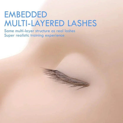 Training Mannequin Head (with lashes)| Swaniya Lashes