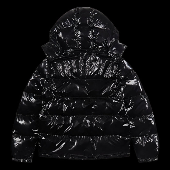 Trapstar Black Gloss Hooded Puffer Jacket