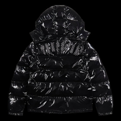 Trapstar Black Gloss Hooded Puffer Jacket