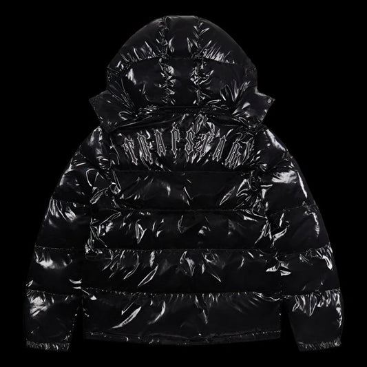 Trapstar Black Gloss Hooded Puffer Jacket