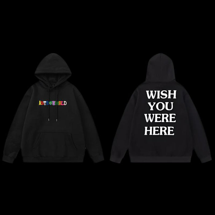 Travis Scott Astroworld 'WISH YOU WERE HERE' Black Hoodie