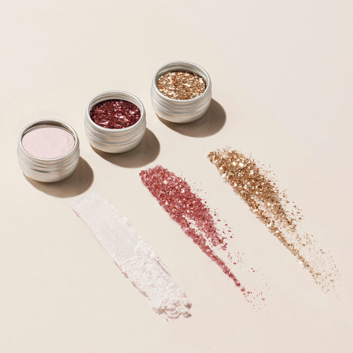 Pink Glazed + Paillettes Pink Quartz + Paillettes Rose Gold