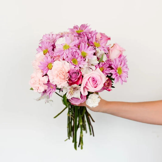 True Loves Kiss Lavender Rose Bouquet Hand - Image
