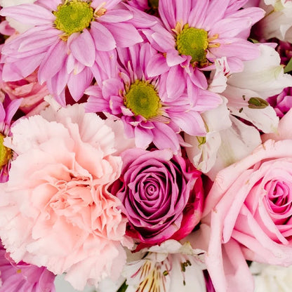 True Loves Kiss Lavender Rose Bouquet Close Up - Image