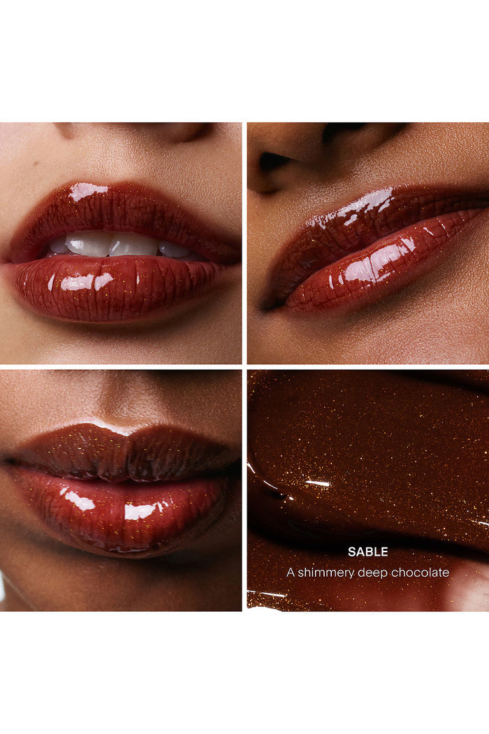 U Beauty The Plasma Lip Compound in Sable NIB, 15ml, featuring a sleek tube with the lip treatment product visible inside.