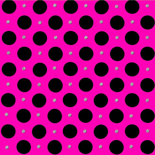 Uniqueco Bio Glitter FSCM Eco Party Silver/Black Spot on Pink