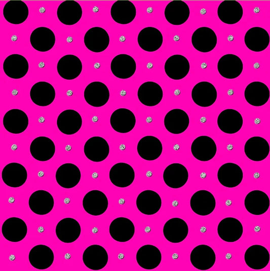 Uniqueco Bio Glitter FSCM Eco Party Silver/Black Spot on Pink
