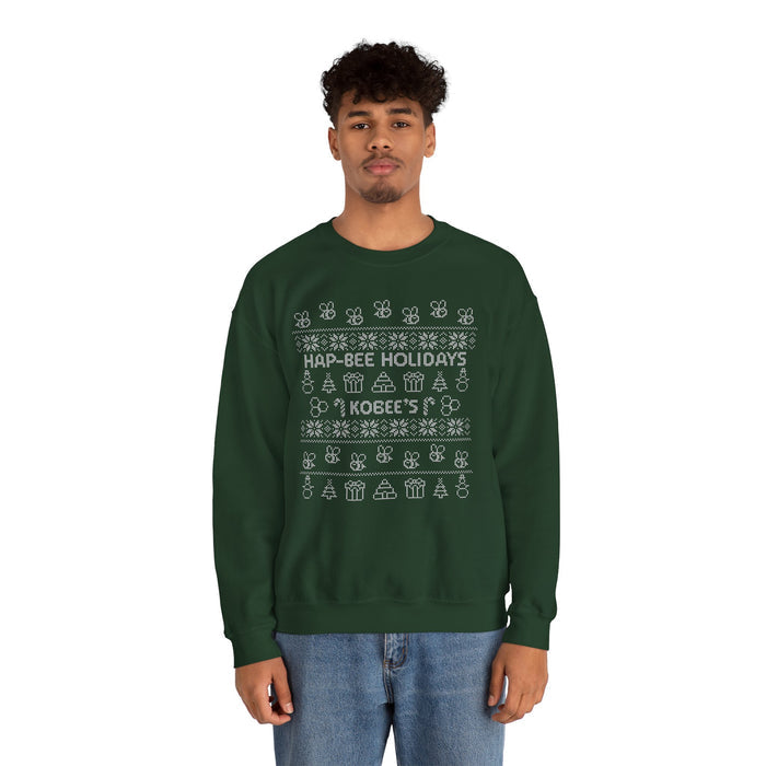 Unisex KOBEE'S - Festive Hap-Bee Holidays Crewneck Sweatshirt