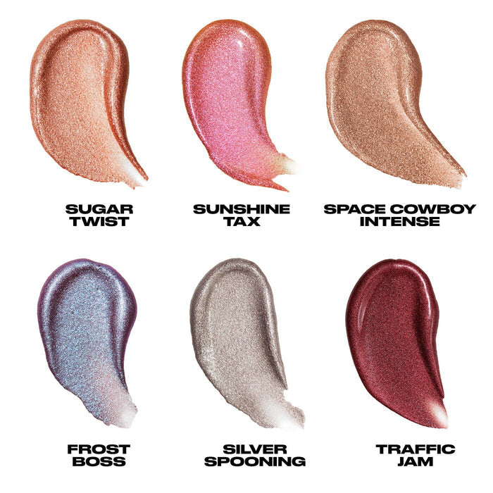 Urban Decay 24/7 Glaze-On Shimmer Liquid Eyeshadow in various shades, sealed packaging, vibrant and shimmering eye makeup product.