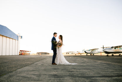 Vintage Burgundy and Blush Air Force Styled Wedding