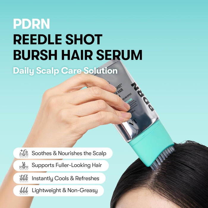 VT Cosmetics PDRN Reedle Shot Brush Hair Serum 100ml سيروم الشعر من في تي كوزمتكس بي دي آر إن ريدل شوت براش - Princess Cosmetics Qatar
