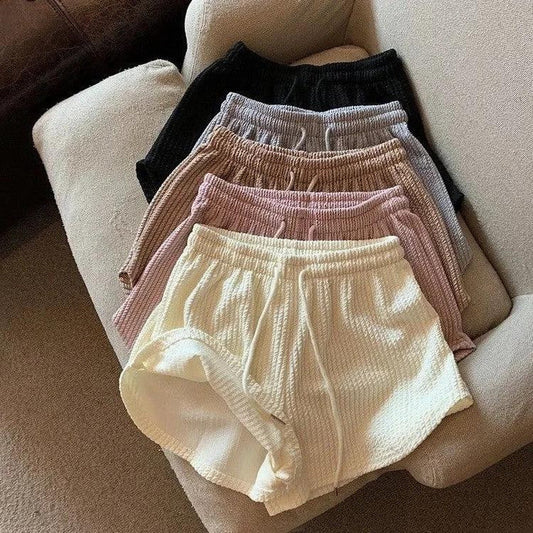 Waffle Casual Shorts For Women