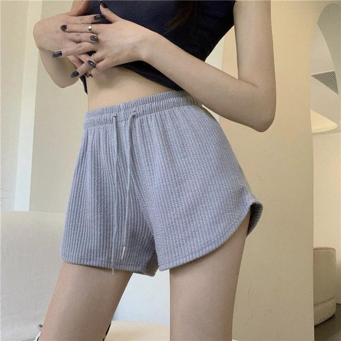 Waffle Casual Shorts For Women