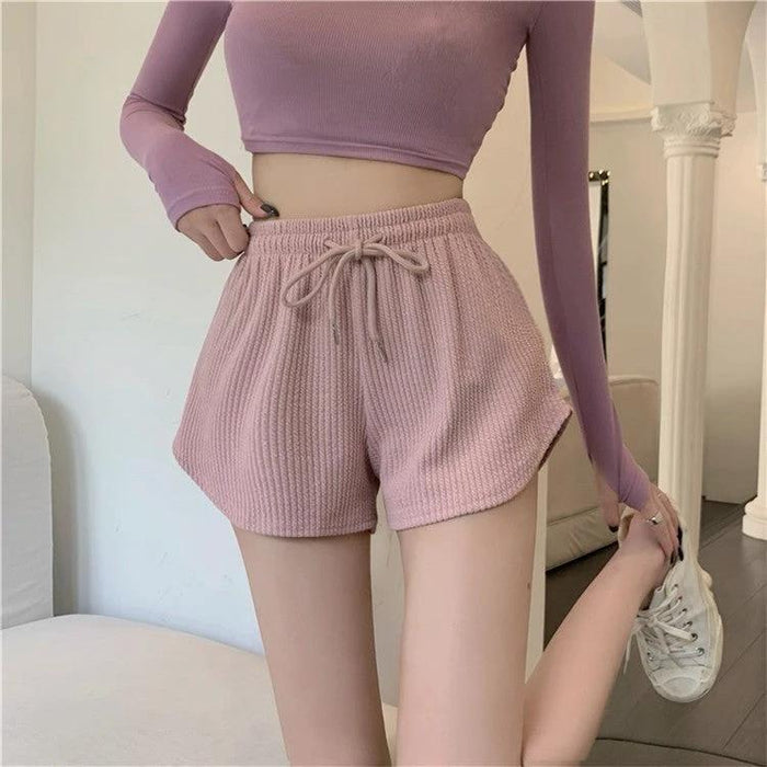 Waffle Casual Shorts For Women