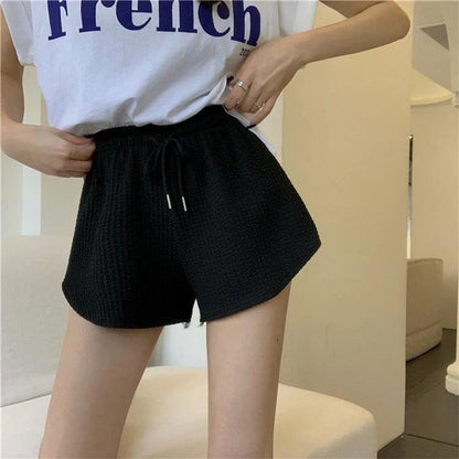 Waffle Casual Shorts For Women
