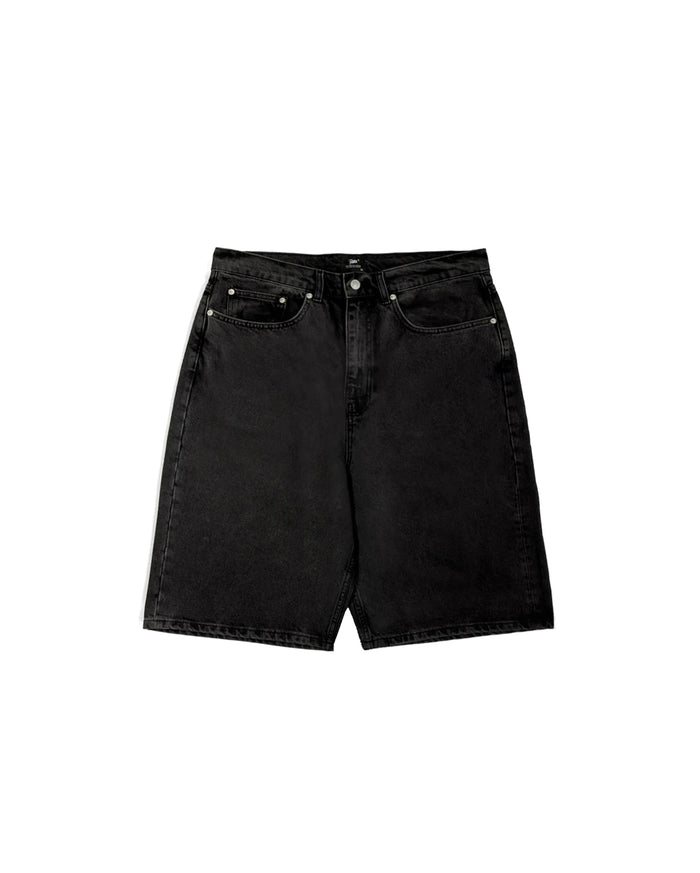 Whiskers Denim Shorts Black