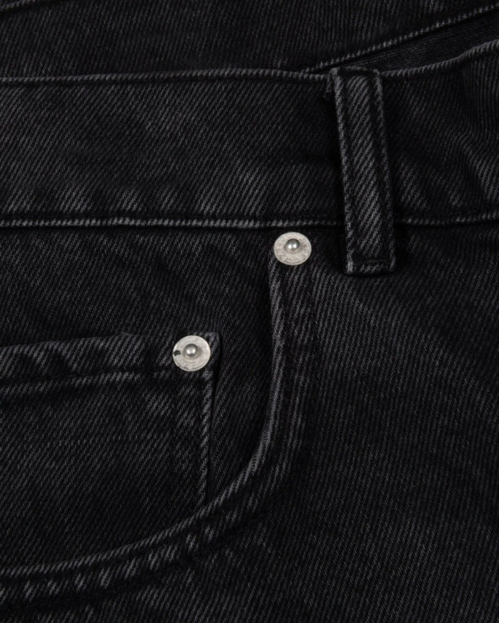 Whiskers Denim Shorts Black