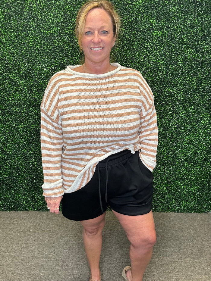 White Birch Knit Short with Pockets