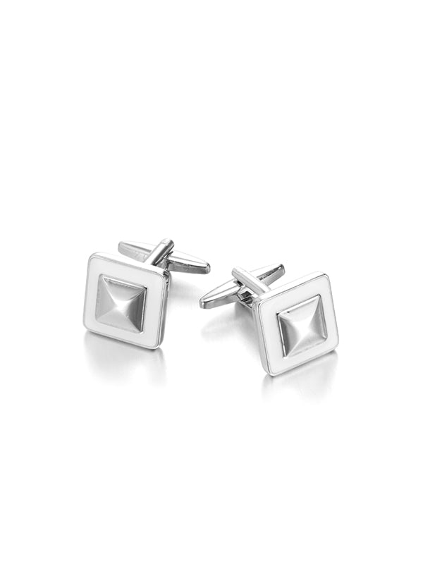 White Enamel Cufflinks