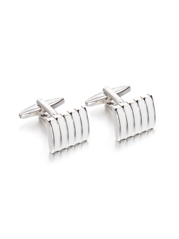 White Enamel Cufflinks