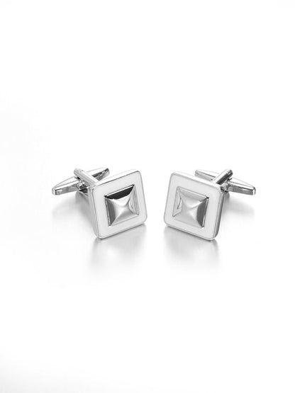 White Enamel Cufflinks