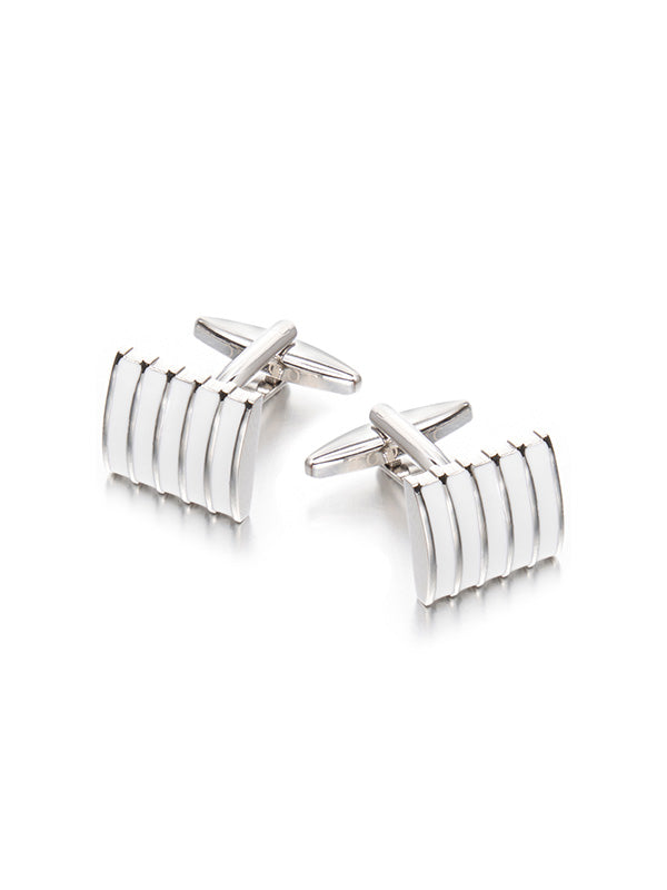 White Enamel Cufflinks