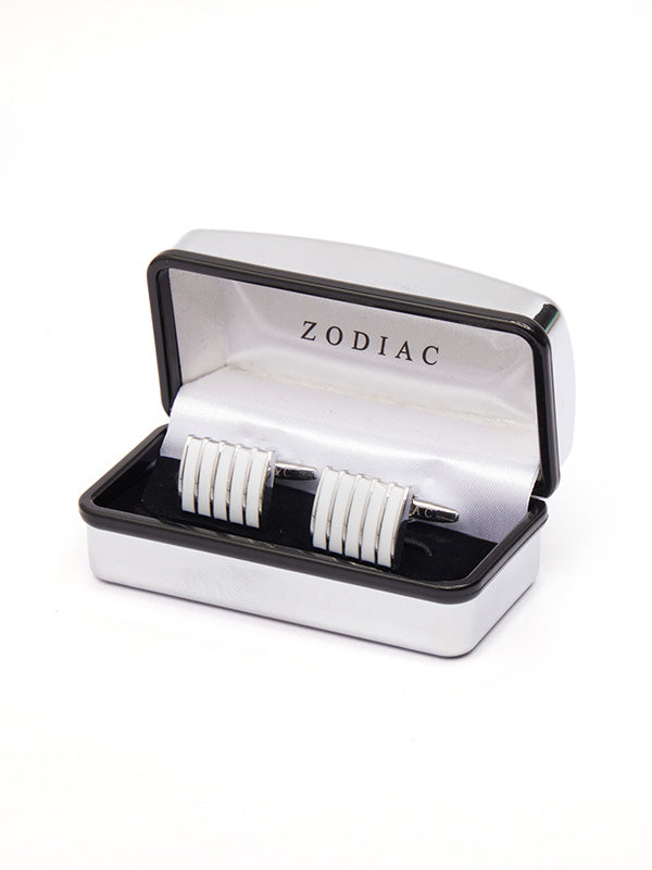 White Enamel Cufflinks